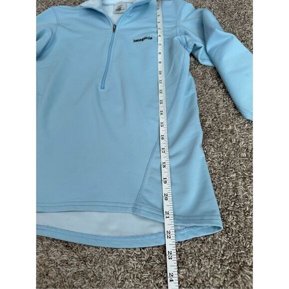 Patagonia Women's XS Thermal Capilene Baselayer Half Zip Up Jacket Light Blue - Picture 9 of 11